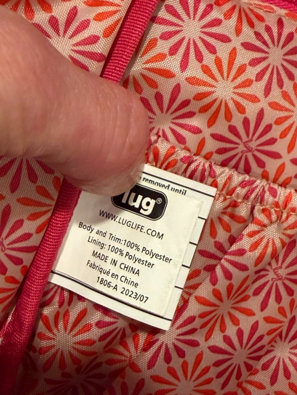Lug Wrangler Pink Travel Utility Crossbody Backpack Bag OS - Picture 8 of 11